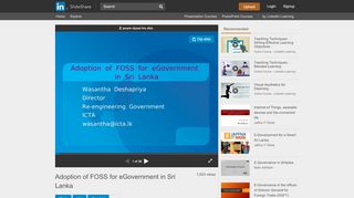 
                            13. Adoption of FOSS for eGovernment in Sri Lanka - SlideShare