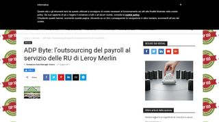 
                            6. ADP Byte: l'outsourcing del payroll al servizio delle RU di Leroy Merlin ...