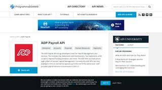 
                            7. ADP Payroll API | ProgrammableWeb