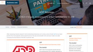 
                            9. ADP Review 2018 | Online Payroll Service Reviews - ...