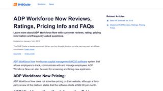 
                            5. ADP Workforce Now Reviews, Ratings, Pricing Info and FAQs