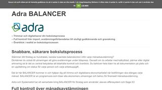 
                            3. Adra BALANCER effektiviserar bokslutsprocessen - Systemstöd