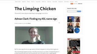 
                            8. Adrean Clark: Finding my ASL name sign | The Limping ...