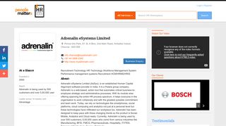 
                            10. Adrenalin eSystems Limited | HR Technology - - HR Marketplace