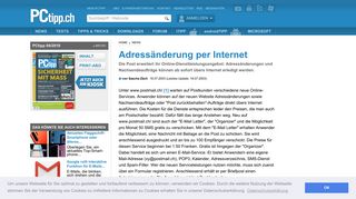 
                            10. Adressänderung per Internet - PCtipp.ch