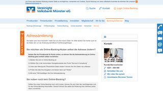 
                            10. Adressänderung - Vereinigte Volksbank Münster eG