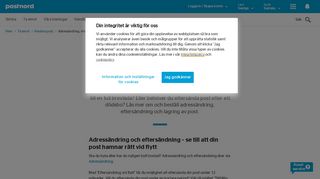 
                            9. Adressändring | PostNord