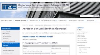 
                            13. Adressen der Mailserver im Überblick › Regionales Rechenzentrum ...