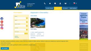 
                            7. Adria Databanka - Ubytování v Chorvatsku