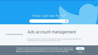 
                            13. Ads account management - Twitter for Business