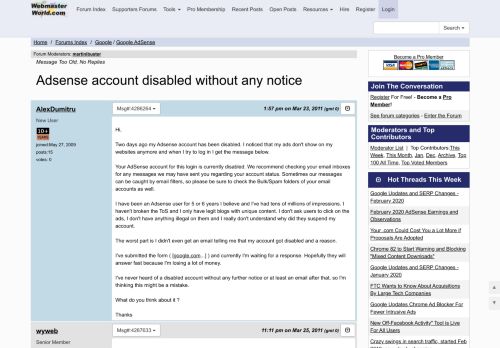 
                            4. Adsense account disabled without any notice - Google AdSense forum ...