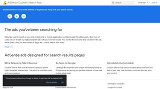 
                            9. AdSense Custom Search Ads | Google Developers