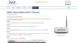 
                            11. ADSL Setup (Netis-dl4311 Router) - iSAT