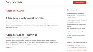 
                            3. Adsmacro.com Complaints, Reviews & Customer Care