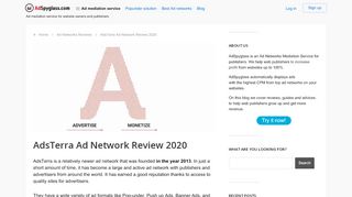 
                            10. AdsTerra Ad Network Review (2018): compare CPM rates, earnings ...