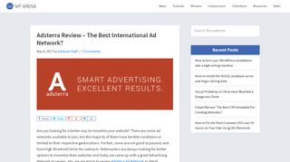 
                            9. Adsterra Review - The Best International Ad Network? - WPArena