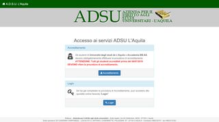 
                            4. ADSU L'Aquila - Sportello online