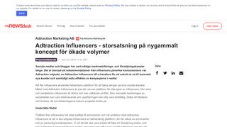 
                            11. Adtraction Influencers - storsatsning på nygammalt koncept för ...