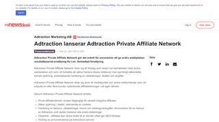 
                            10. Adtraction lanserar Adtraction Private Affiliate Network - Mynewsdesk