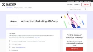 
                            12. Adtraction Marketing AB | ZoomInfo.com