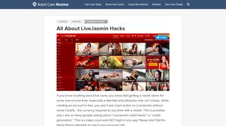 
                            9. Adult Cam Reviews - All About LiveJasmin Hacks