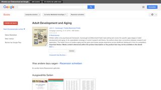 
                            13. Adult Development and Aging - Google Books-Ergebnisseite