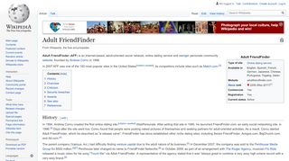 
                            11. Adult FriendFinder - Wikipedia