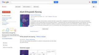 
                            10. Adult Orthopaedic Nursing - Google Books Result