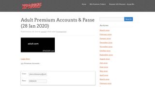 
                            5. Adult Premium Accounts & Pass - xpassgf