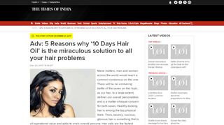
                            10. Adv: 5 Reasons why '10 Days Hair Oil' is the miraculous solution to all ...