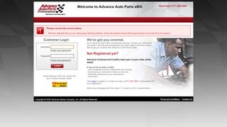 
                            7. Advance Auto Parts - eBill Login