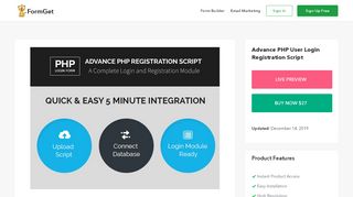 
                            10. Advance PHP User Login Registration Script | FormGet