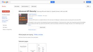 
                            4. Advanced API Security: Securing APIs with OAuth 2.0, ...