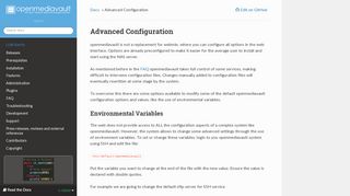 
                            4. Advanced Configuration — openmediavault 4.0.0 documentation