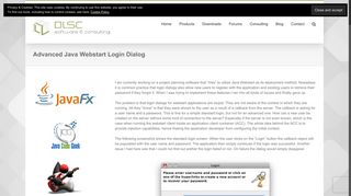 
                            11. Advanced Java Webstart Login Dialog – DLSC
