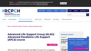 
                            5. Advanced Life Support Group (ALSG): Advanced Paediatric Life ...