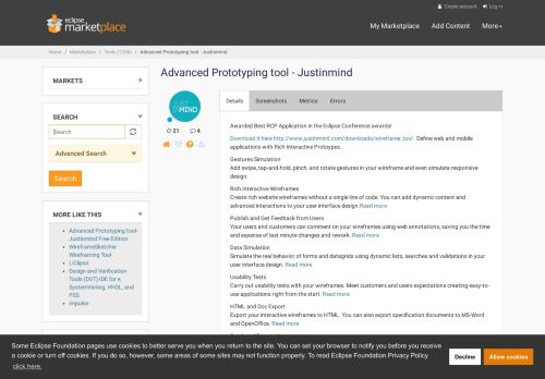 
                            8. Advanced Prototyping tool - Justinmind | Eclipse Plugins, ...