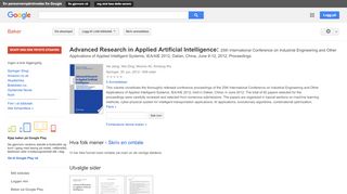 
                            12. Advanced Research in Applied Artificial Intelligence: 25th ... - Resultat for Google Books