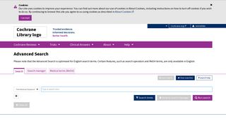 
                            11. Advanced Search | Cochrane Library