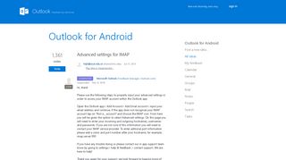 
                            6. Advanced settings for IMAP – Got an idea? - Outlook UserVoice