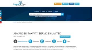 
                            6. ADVANCED TAXWAY SERVICES LIMITED - Company, directors and ...