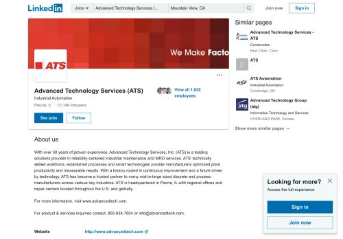 
                            4. Advanced Technology Services (ATS) | LinkedIn