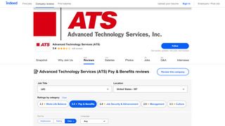 
                            8. Advanced Technology Services, Inc. Pay & Benefits reviews - Indeed