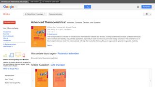 
                            9. Advanced Thermoelectrics: Materials, Contacts, Devices, and Systems