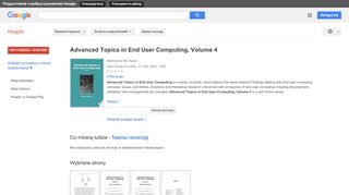 
                            11. Advanced Topics in End User Computing, Volume 4 - Wynik z Google Books