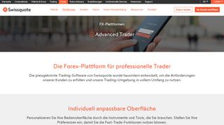 
                            1. Advanced Trader: unsere preisgekrönte Trading-Software | Swissquote