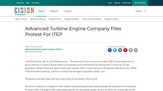 
                            10. Advanced Turbine Engine Company Files Protest For ITEP