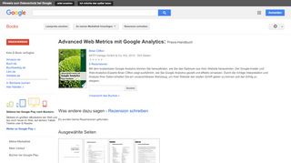
                            7. Advanced Web Metrics mit Google Analytics: Praxis-Handbuch