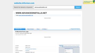 
                            6. advancedinstalls.net at WI. ProBusinessTools Login - Website Informer