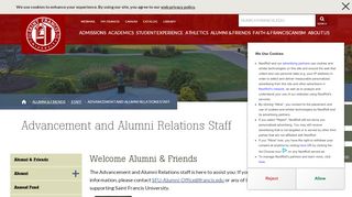 
                            12. Advancement and Alumni Relations Staff | Saint Francis University